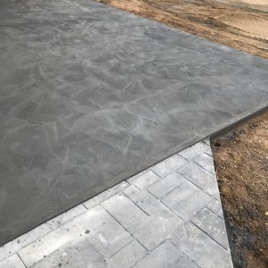 stamped and dyed concrete